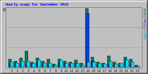 Hourly usage for September 2018